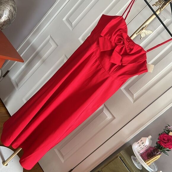 A New Day Bow Midi Red Dress size 16 - Picture 11 of 14